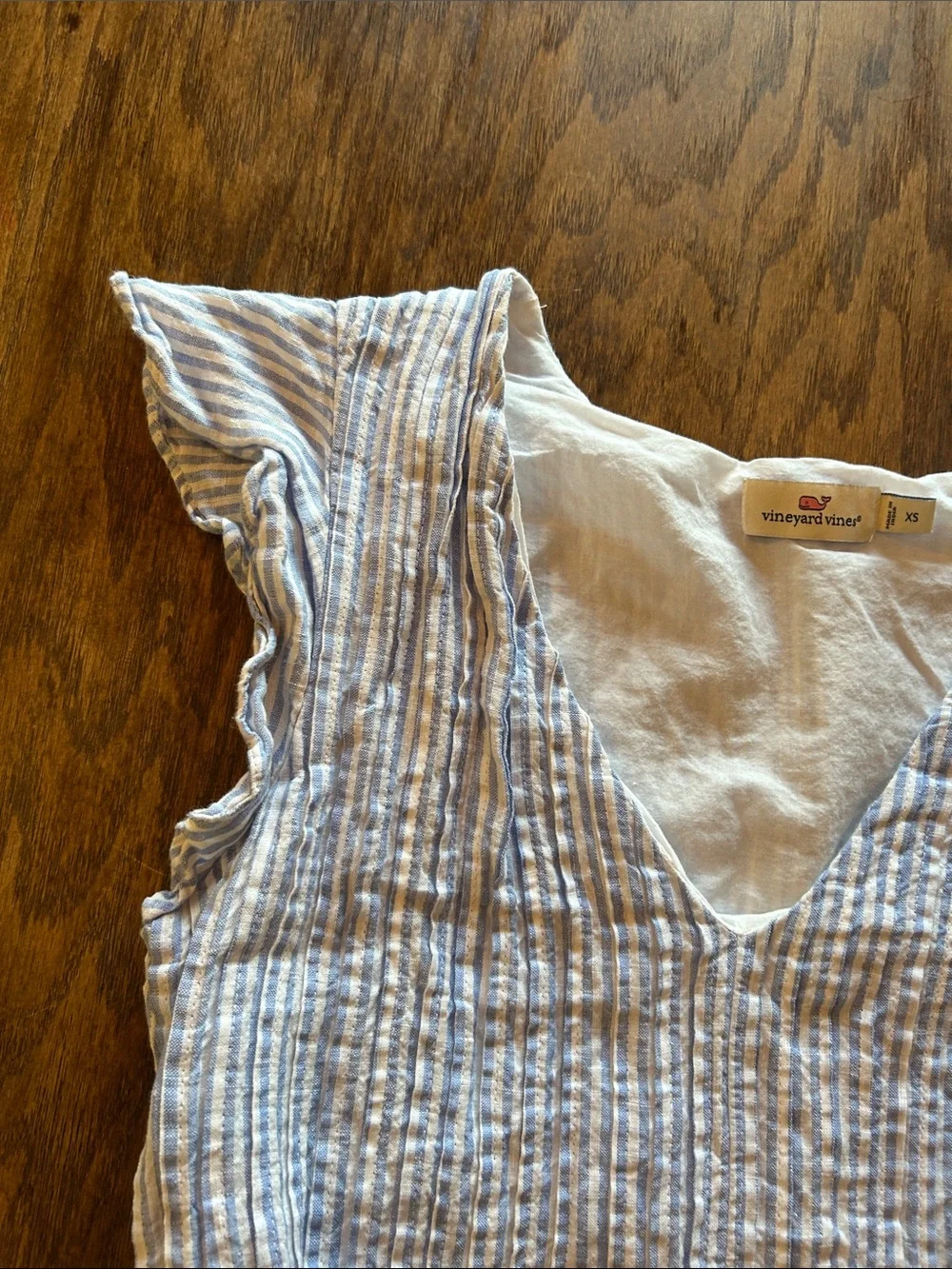 Vineyard Vines Blue & White Striped Smocked Summer Dress - Picture 8 of 8